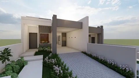 Casa para Venda, bairro LOT VILLAGIO, 2 dormitórios, 1 banheiro, 1 vaga de garagem, área total 87,57 m², área construída 87,57 m²