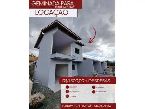 Casa em alvenaria com 2 quartos no Frei Damião