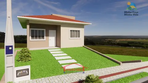 Casa em alvenaria com 2 quartos no Loteamento Colina Verde